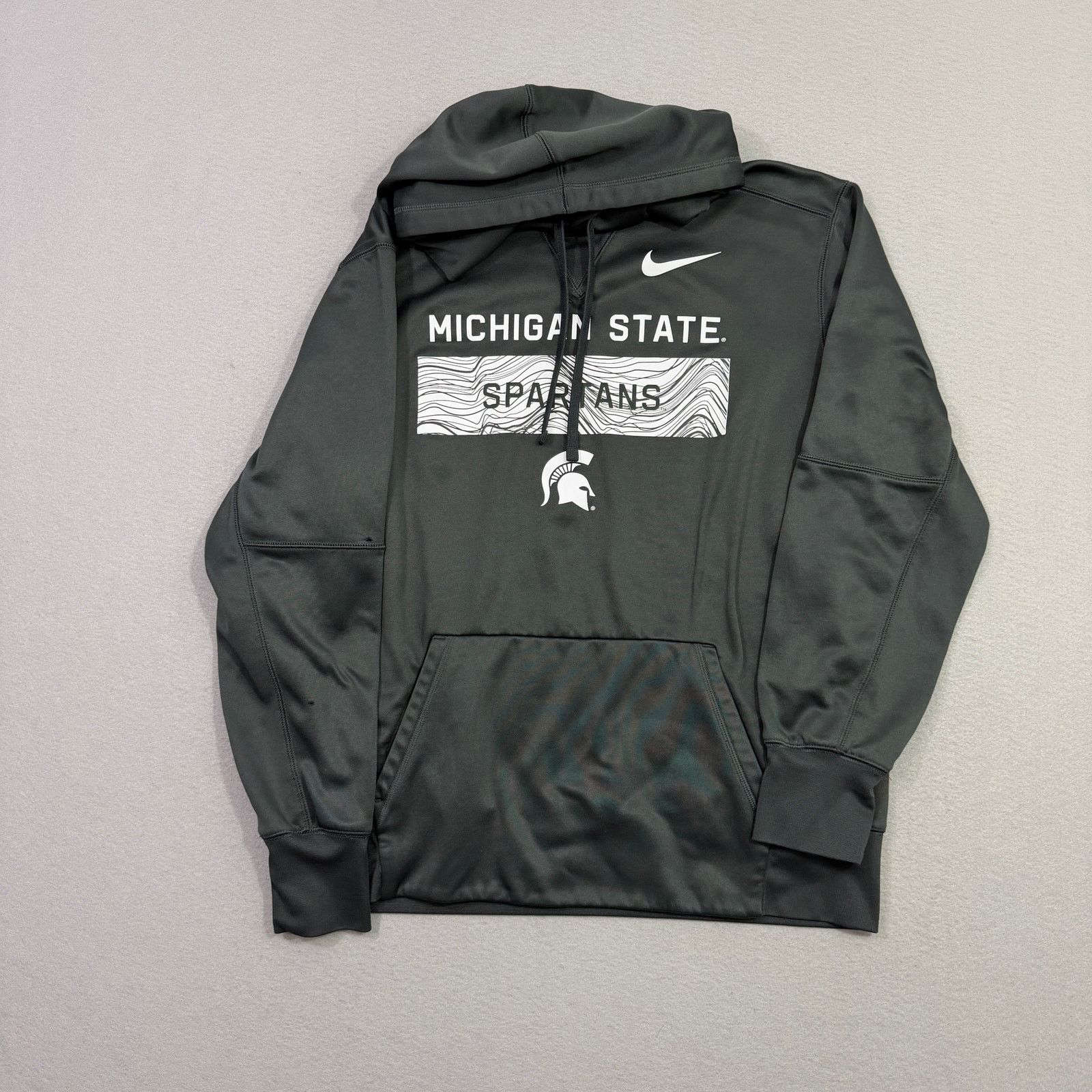 Nike Nike Michigan State Spartans Hoodie Men's Large Gray Size US L / EU 52-54 / 3 - 2 Thumbnail