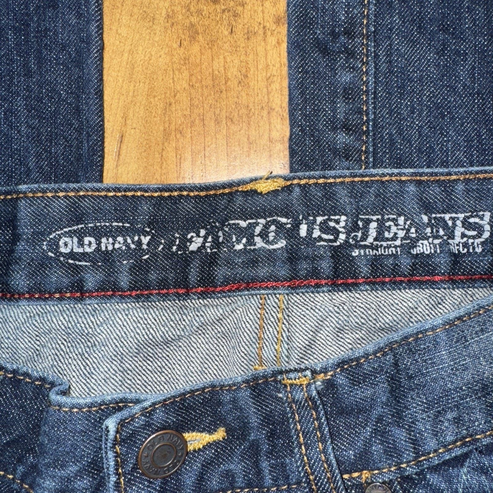 Old Navy × Vintage Old Navy Famous Jeans Red Line Raw Denim Blue 32x30 Size US 32 / EU 48 - 6 Thumbnail