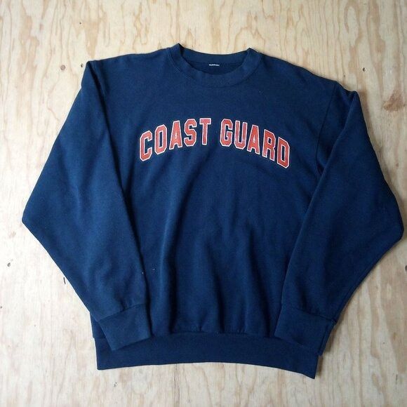 Fruit Of The Loom × Vintage Vintage Coast Guard Spell Out Crewneck Sweatshirt Size US L / EU 52-54 / 3 - 2 Thumbnail