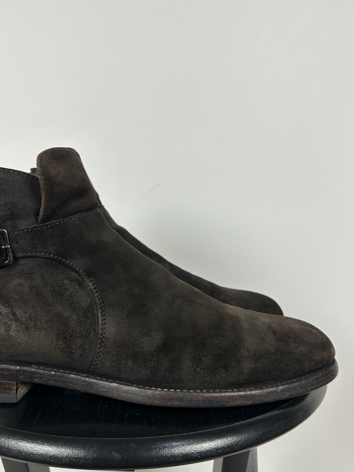 Officine Creative Officine Creative Brown Suede Biker Buckle Strap Boots Size US 10 / EU 43 - 17 Thumbnail