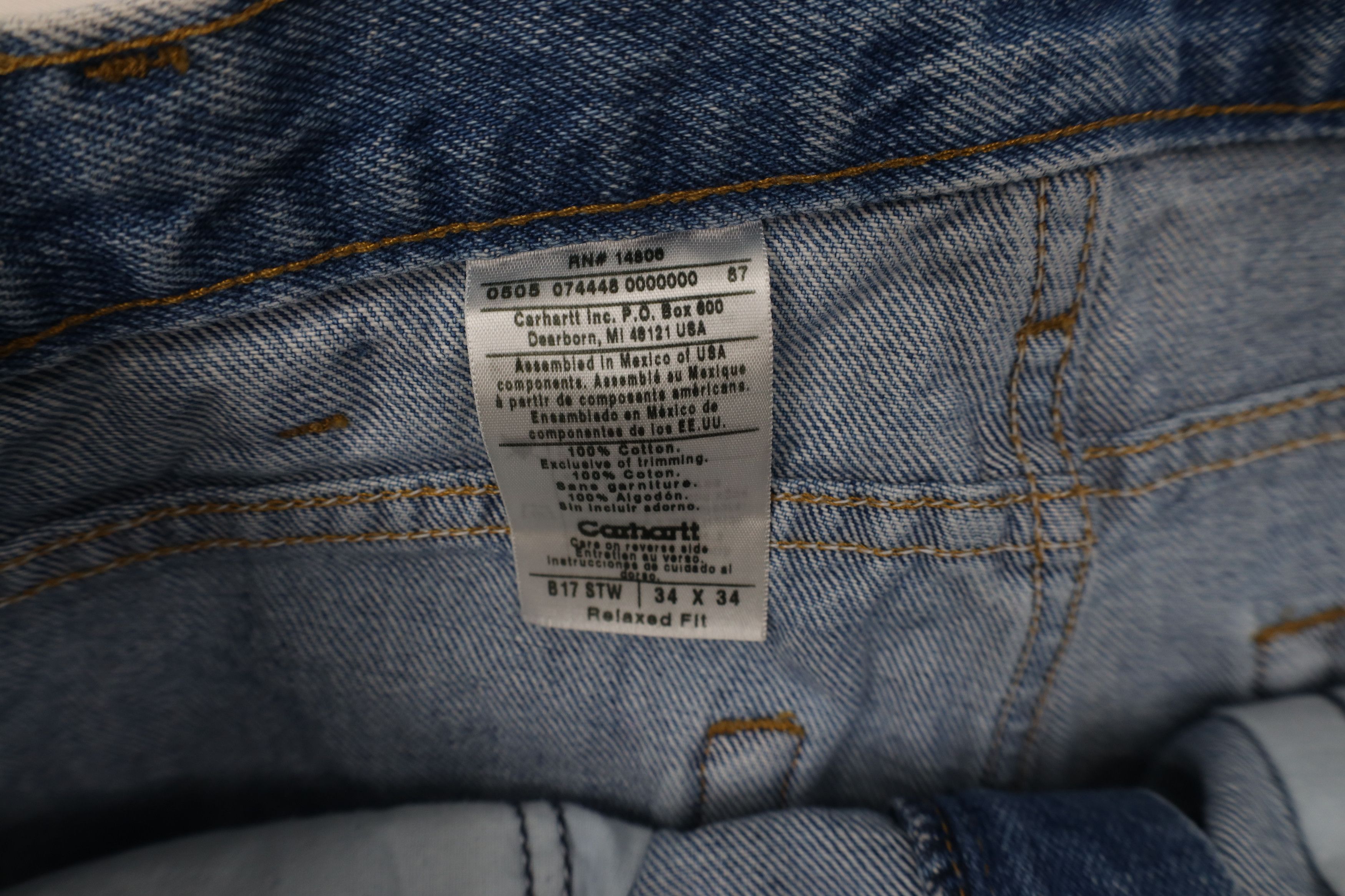 Carhartt Vintage Y2K Carhartt Spell Out Relaxed Fit Denim Jeans Blue Size US 34 / EU 50 - 7 Thumbnail