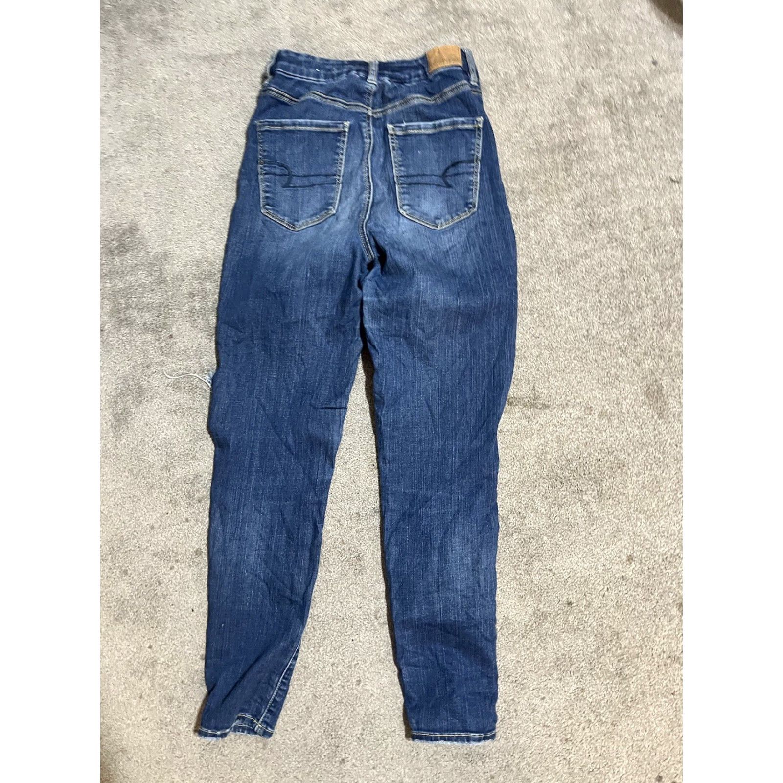 American Eagle Outfitters American Eagle Blue Jegging Next Level Stretch Curvy Super Hi-Rise Size 6 Destro Pants Women's Size 28" / US 6 / IT 42 - 3 Thumbnail