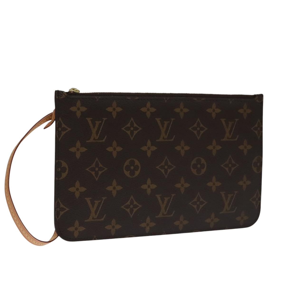 Louis Vuitton Neverfull Brown Canvas Clutch Bag (Pre-Owned) Size ONE SIZE - 1 Thumbnail