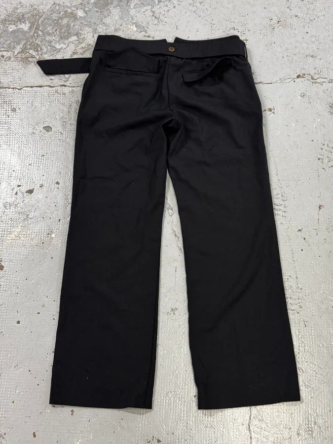 Dolce & Gabbana 2000s Dolce & Gabbana Black Classy Bronze Belted Pants Size 26" / US 2 / IT 38 - 5 Thumbnail