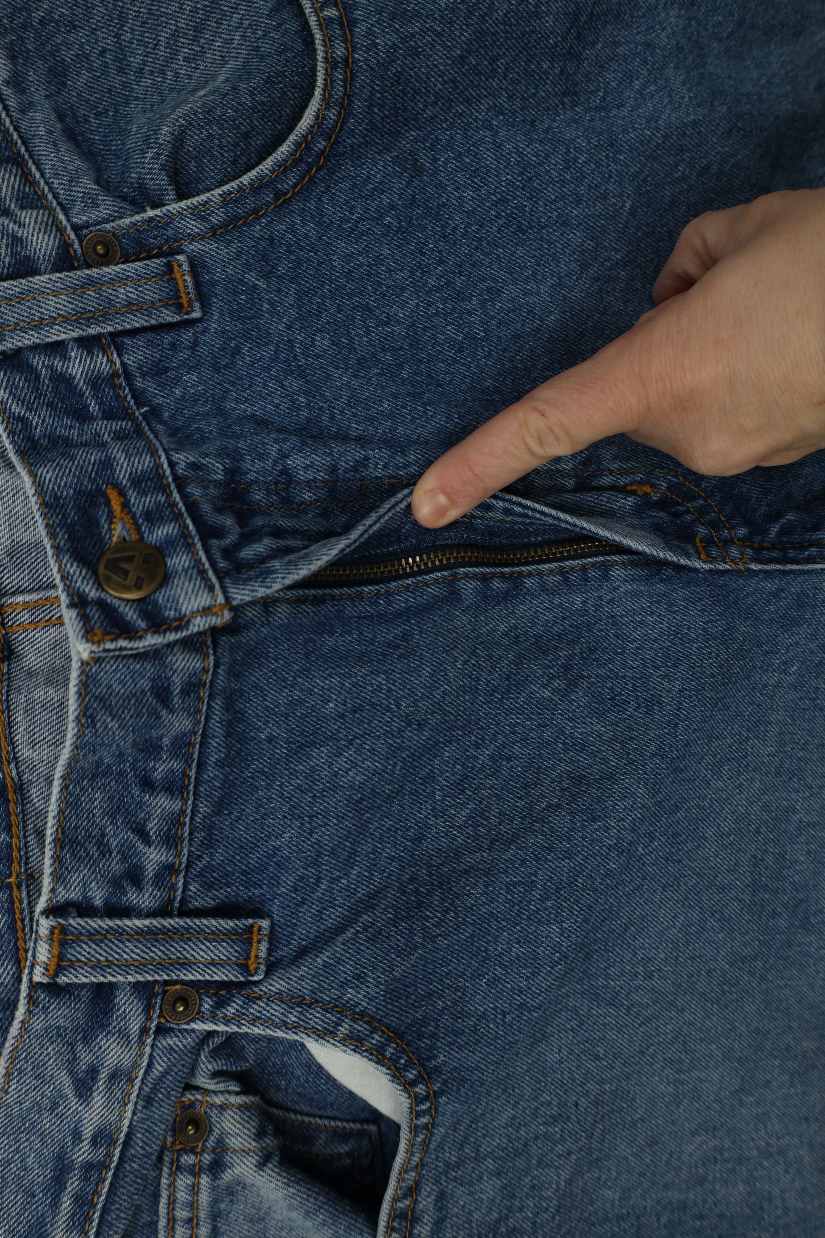 Vintage Vintage 90s Streetwear Wide Leg Denim Jeans Blue Cotton Size US 36 / EU 52 - 7 Thumbnail