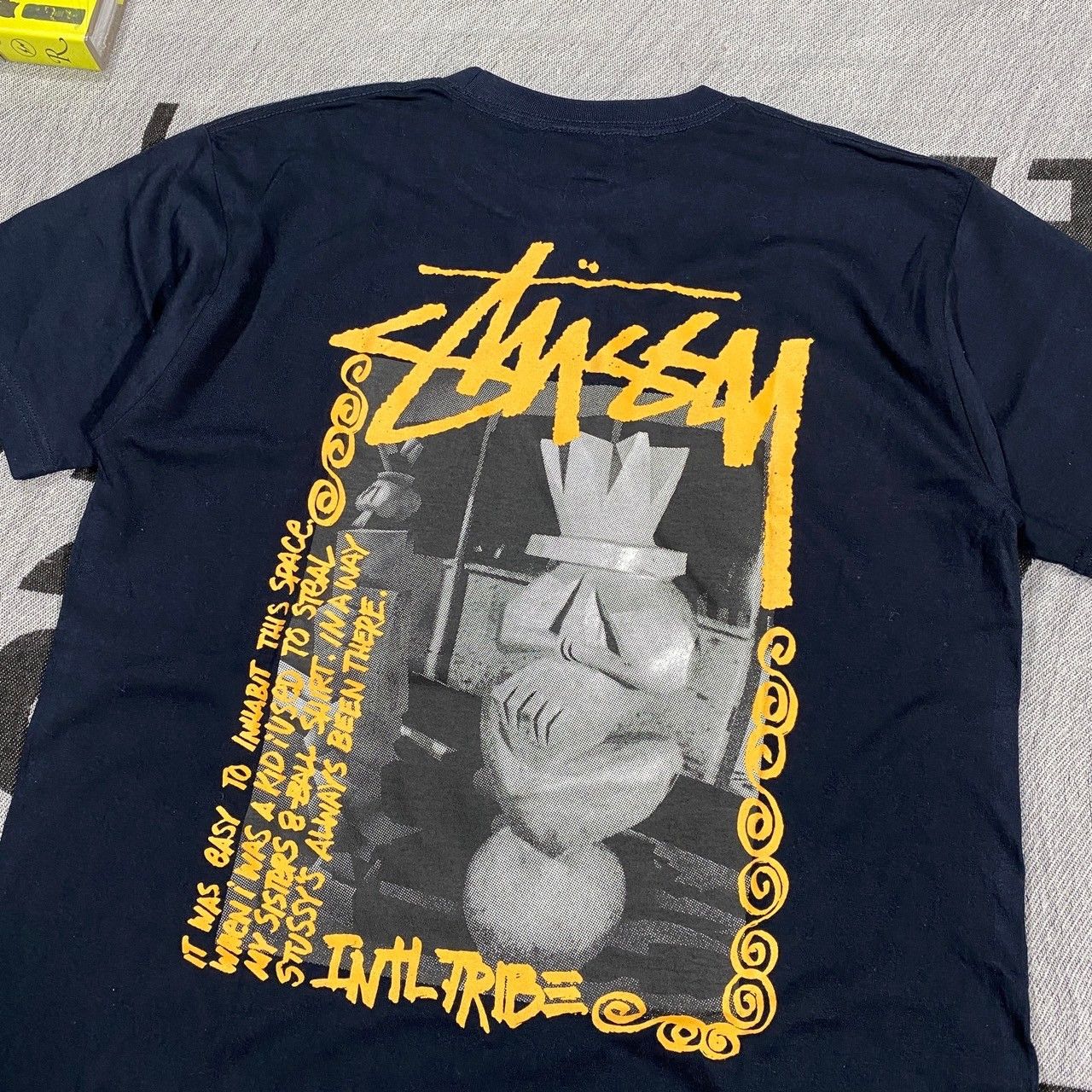 image of Stussy Tiki Logo Tee Xlarge in Navy, Men's
