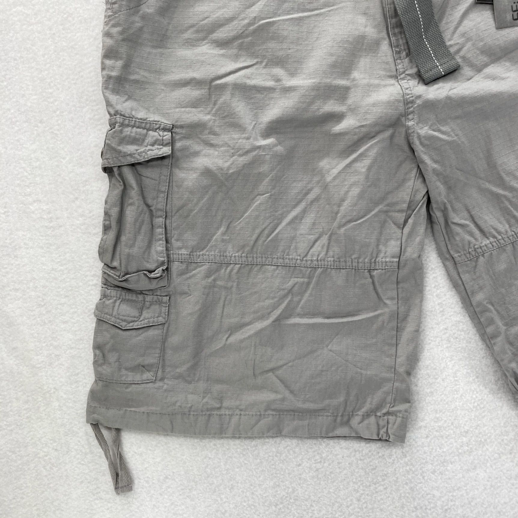 Element Five Elementz Baggy Cargo Shorts Mens 44 Gray Relaxed Fit Belted Y2K Vintage NWT Cargo Shorts Mens 44 Gray Relaxed Fit Belted Y2K Vintage NWT Size US 44 / EU 60 - 2 Thumbnail