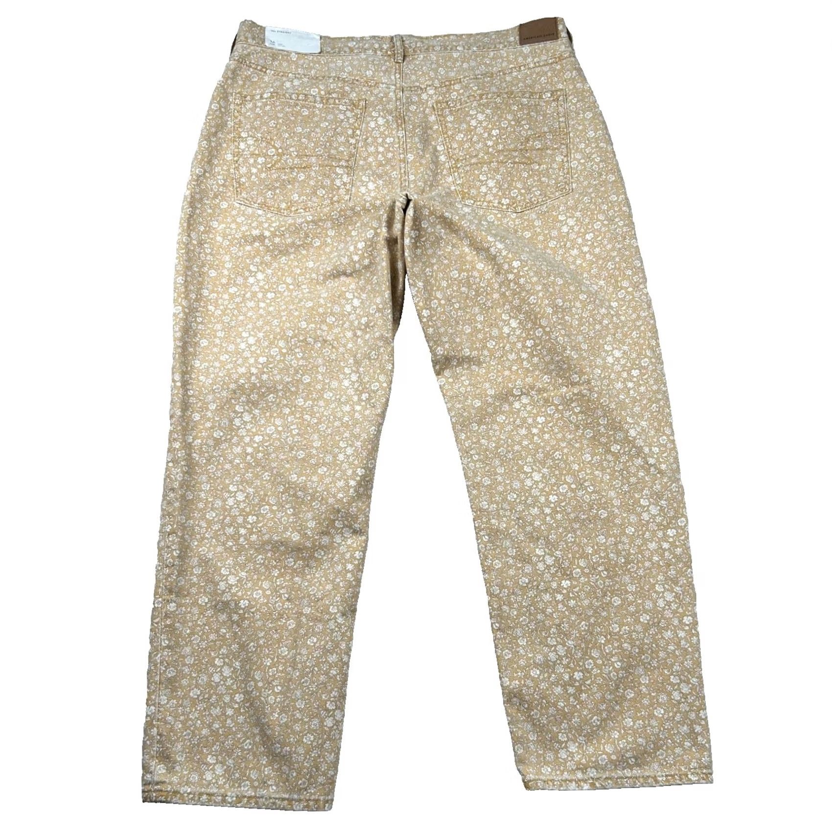 American Eagle Outfitters American Eagle Outfitters Jeans Womens 16 Short Yellow Floral 90s Straight High Rise Denim 5-Pocket Womens Jeans Size 36" / US 14 / IT 50 - 2 Thumbnail