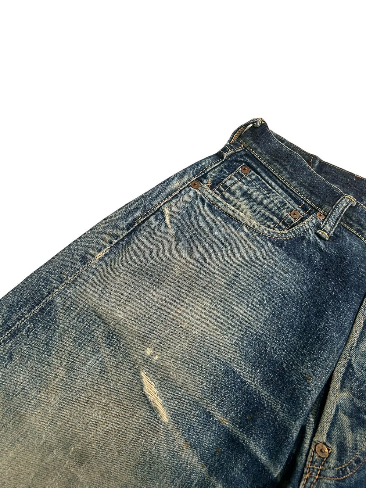 Evisu × Japanese Brand Vtg Evisu Selvedge disteressed denim☠️🎌 Size US 30 / EU 46 - 7 Thumbnail