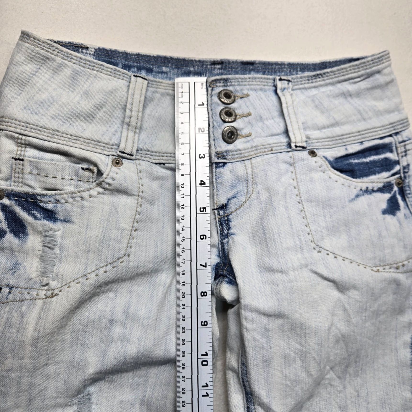 Denime Blue Asphalt Light Wash Denim Jeans Women's Size 3 Straight Leg Size 26" / US 2 / IT 38 - 5 Thumbnail