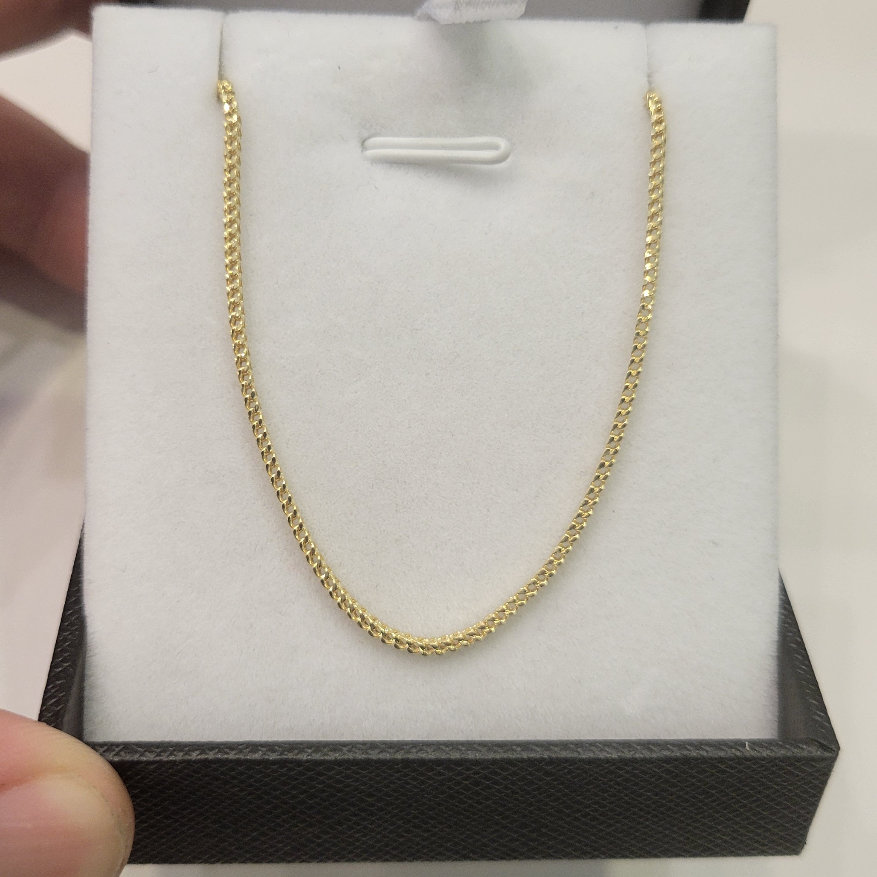 image of 10K Solid Gold x Gold Chain 10K Gold - Diamond Cut Franco 22" Chain, Men's
