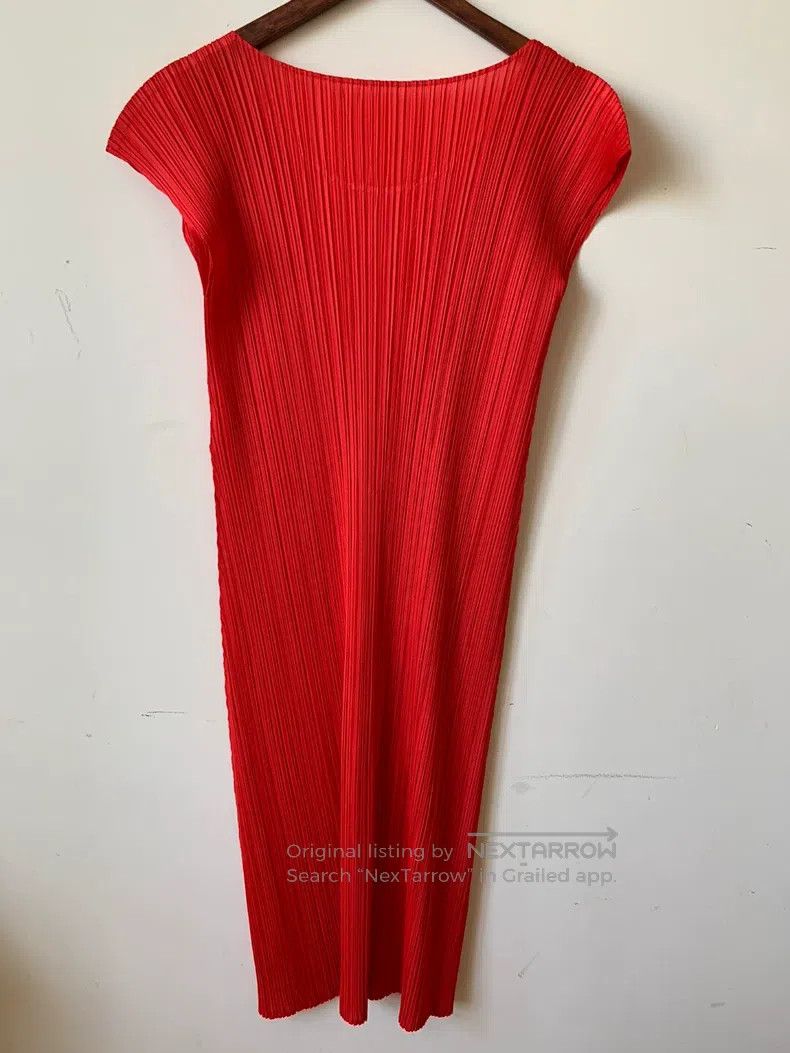 Issey Miyake Issey Miyake Sleeveless Red Dress Size L / US 10 / IT 46 - 2 Thumbnail