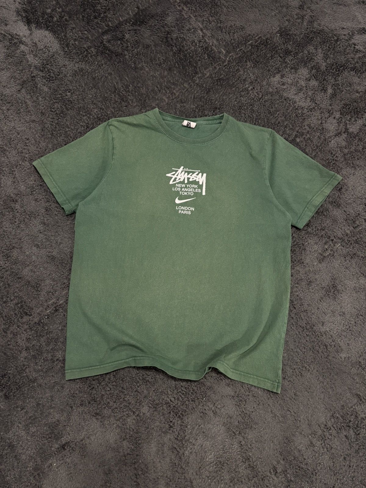 Nike X Stussy Green T Shirt | Grailed