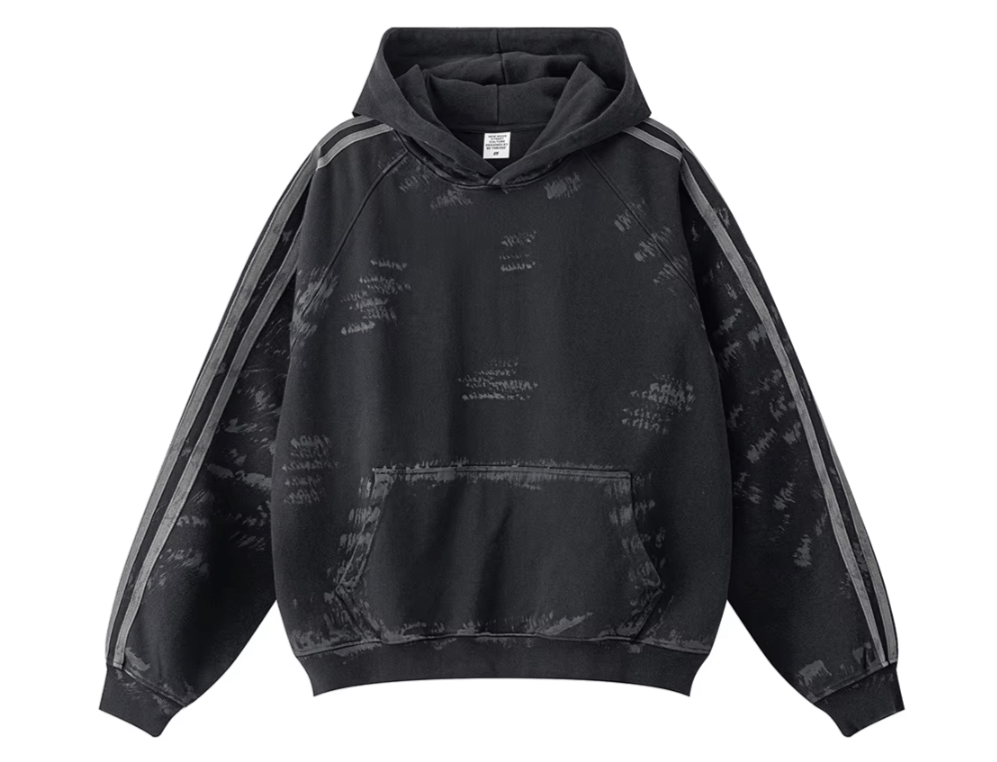 Japanese Brand Dirty Printed Striped Hoodies Size US L / EU 52-54 / 3 - 1 Thumbnail