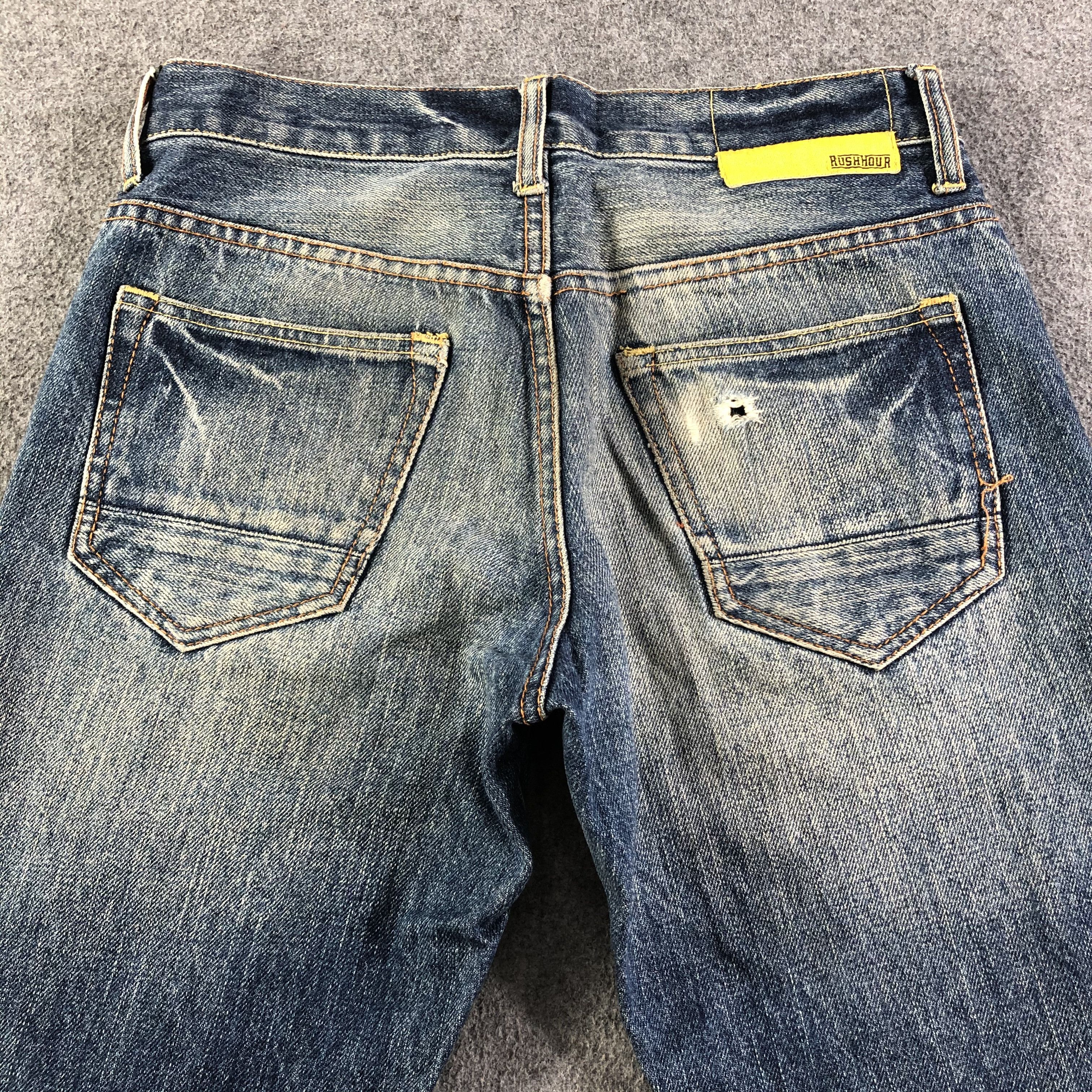 Vintage Rush Hour Selvage Jeans-J2959 Size US 31 - 4 Thumbnail