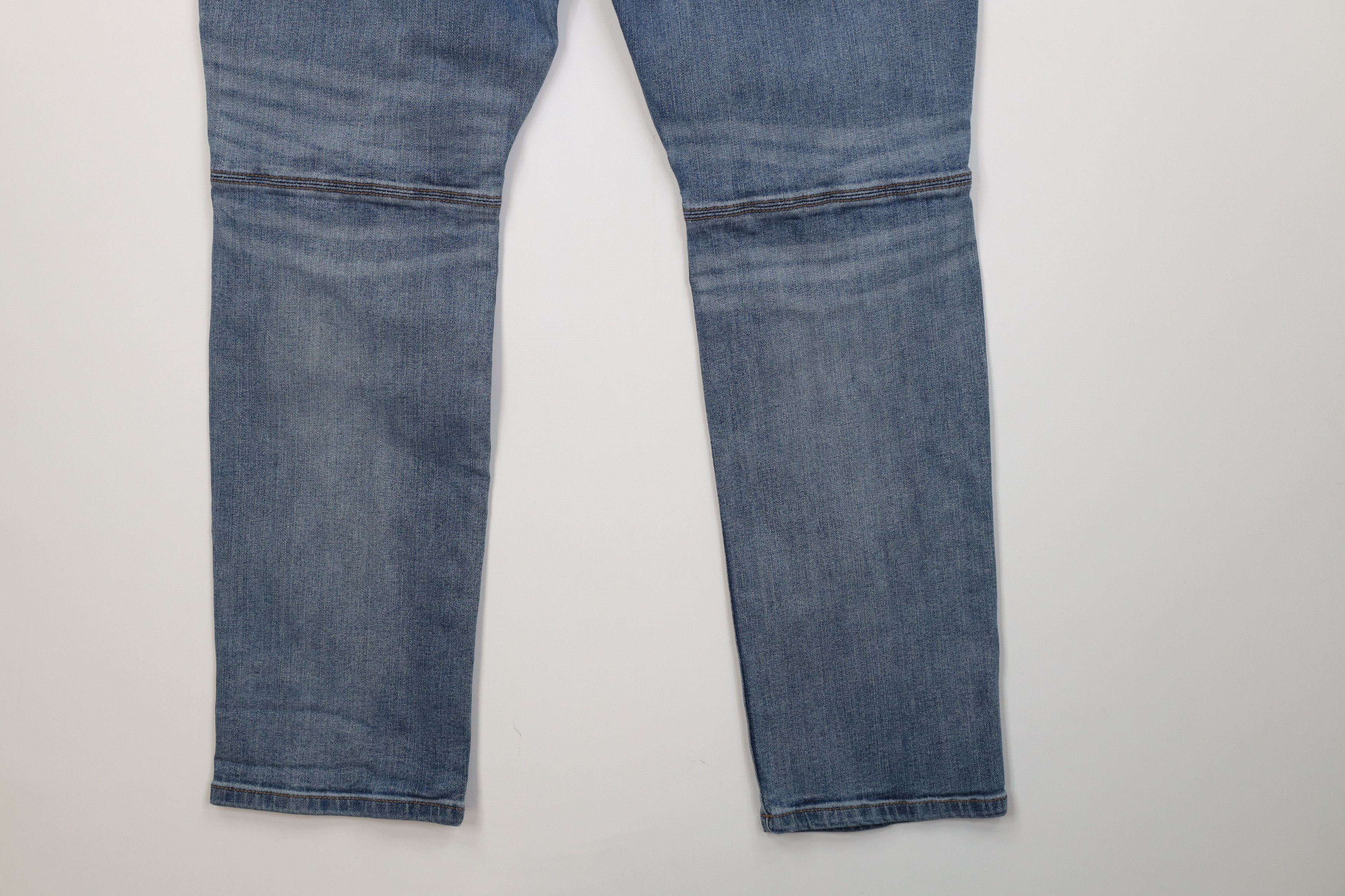 Express Express Slim Fit Skinny Leg Moto Motorcycle Denim Jeans Blue Size US 34 / EU 50 - 13 Thumbnail