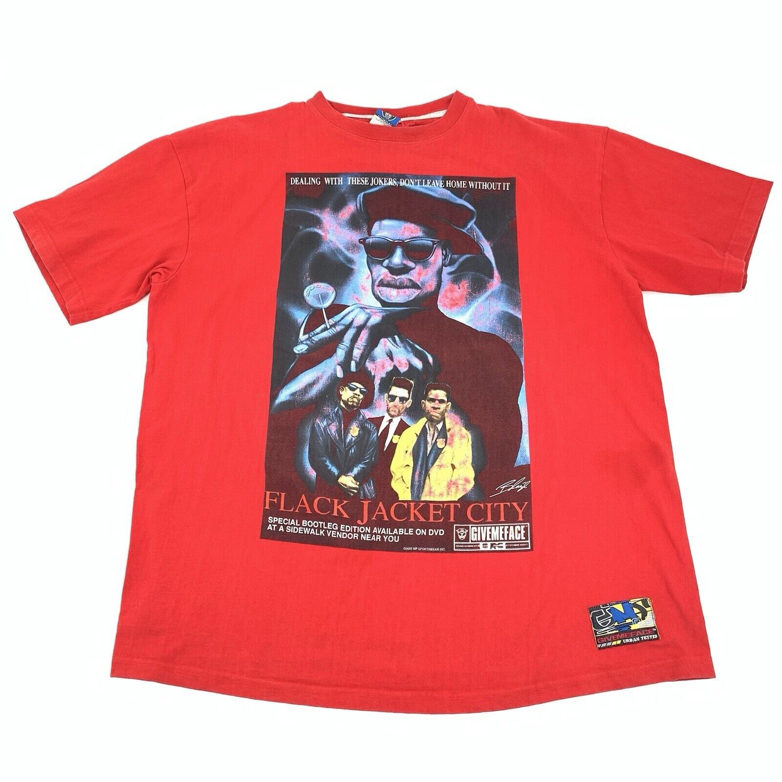 Vintage 90s Give Me Face New Jack City Parody Flack Jacket