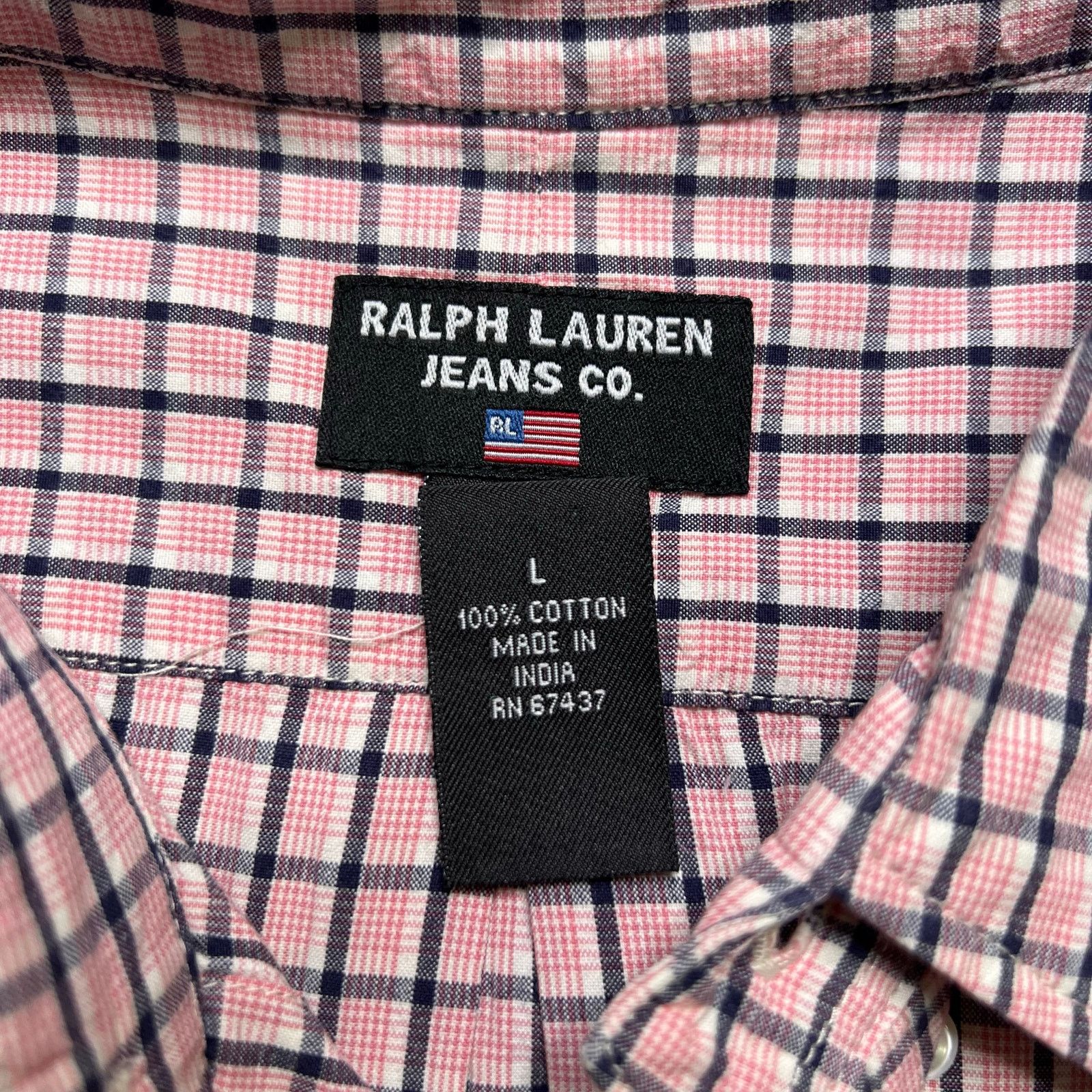 Polo Ralph Lauren Vintage Ralph Lauren Jeans Co. men's short-sleeve plaid L Size US L / EU 52-54 / 3 - 9 Thumbnail