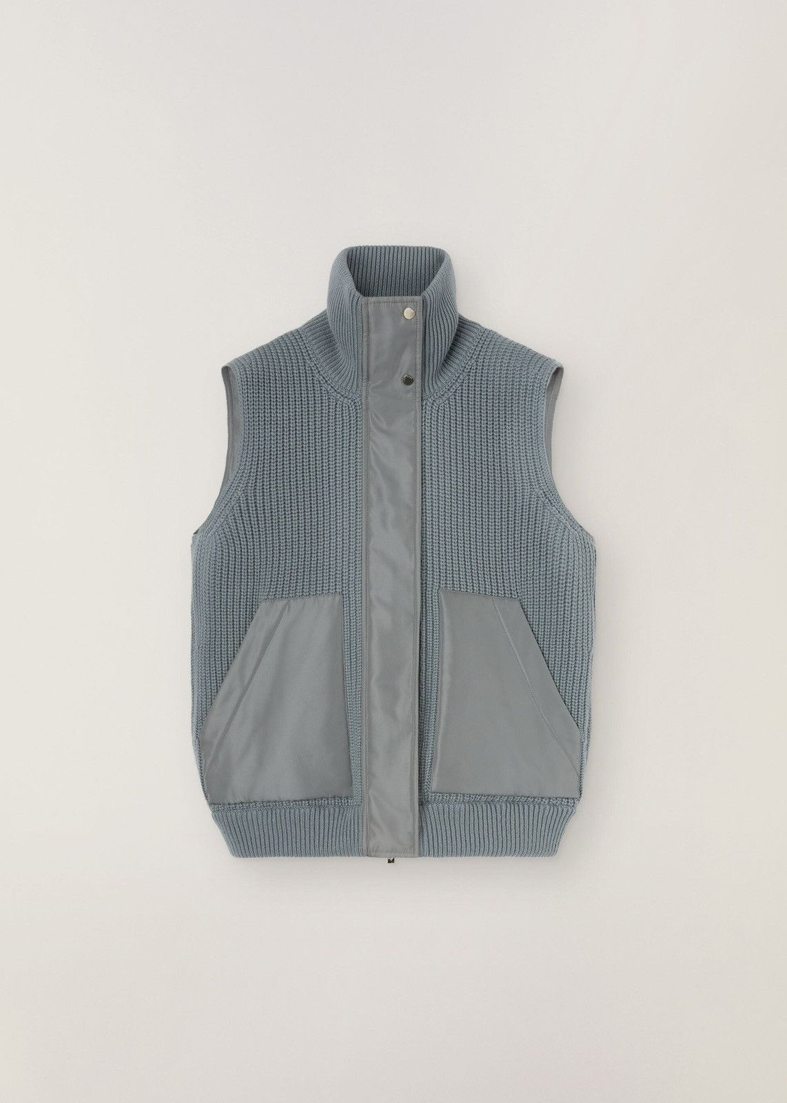 o1loc1c0224 Casual Reversible Vest in Light Blue