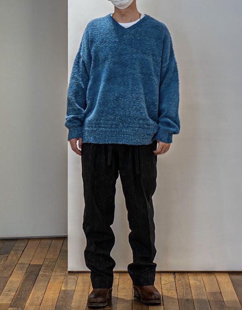 Visvim Visvim ICT Amplus V-Neck L/S Indigo Size US M / EU 48-50 / 2 - 3 Thumbnail