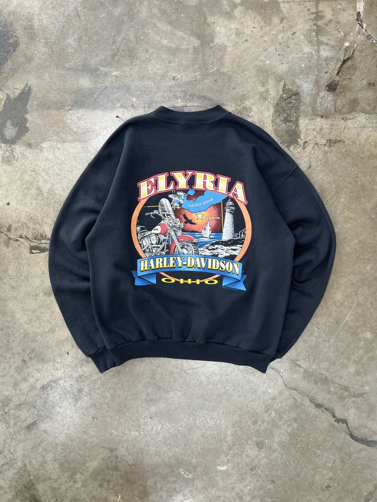 Harley Davidson Vintage 1996 Harley Davidson Eagle Motorcycle Crewneck XL Size US XL / EU 56 / 4 - 3 Thumbnail