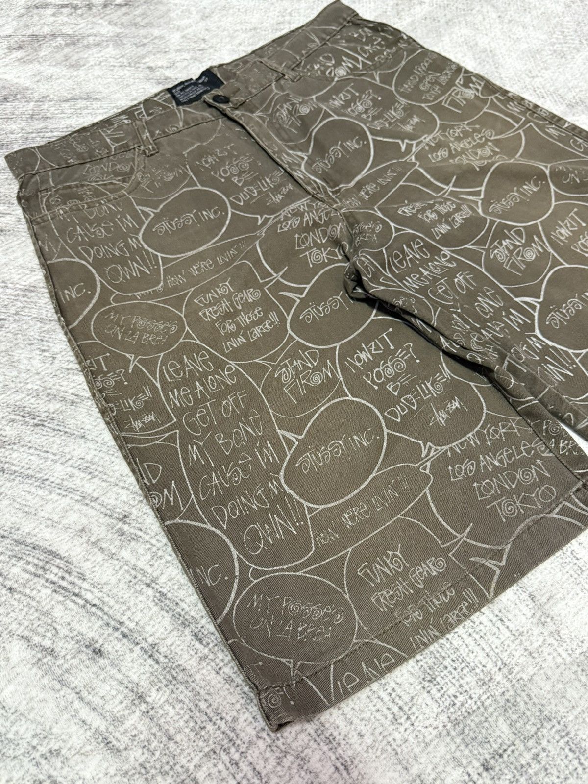 Stussy Extremely Rare Vintage 90s Stussy Speech Bubbles Loose Short Size US 32 / EU 48 - 3 Thumbnail