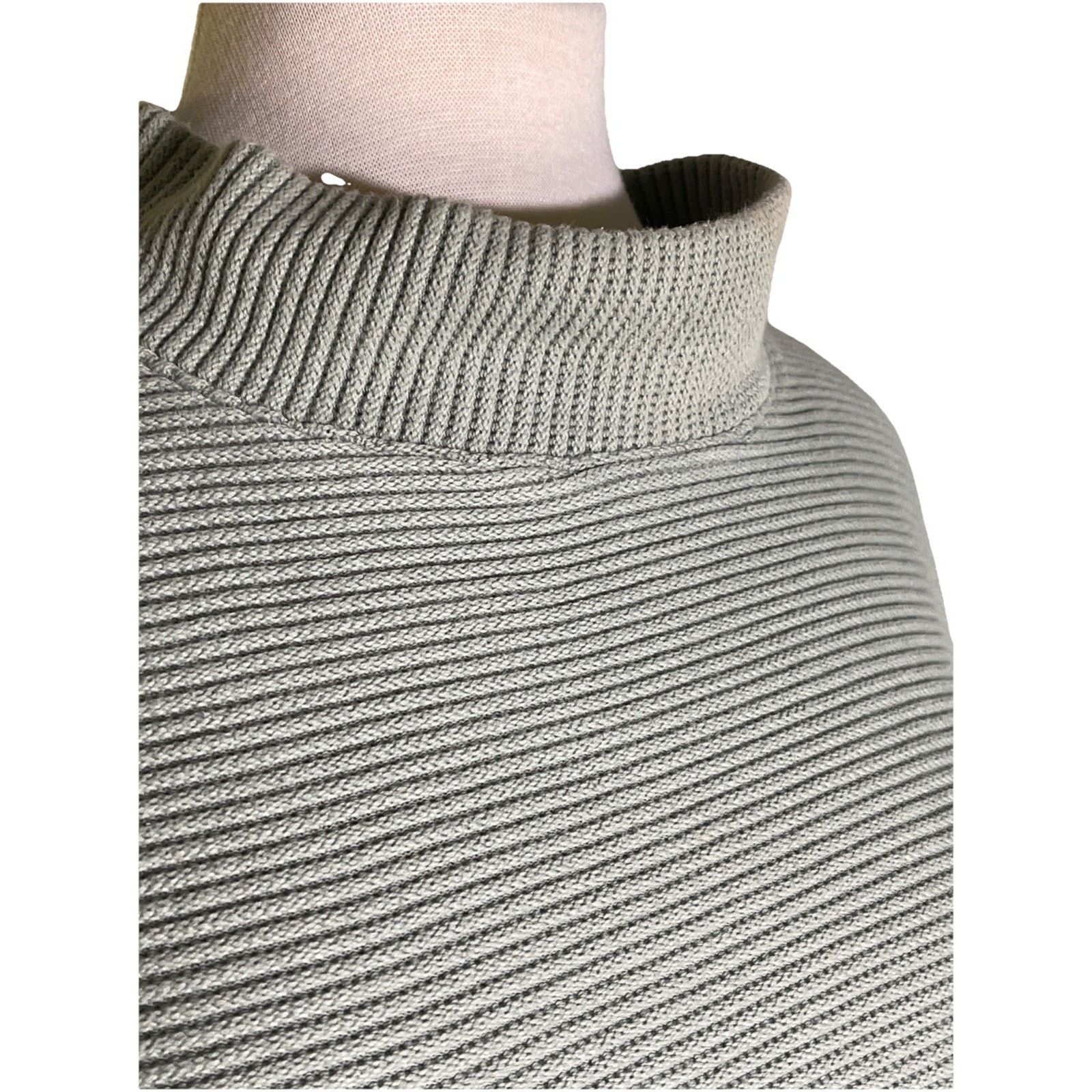 Madewell Madewell Light Sage Green Ribbed Mockneck L/S Pullover XL Size XL / US 12-14 / IT 48-50 - 2 Thumbnail