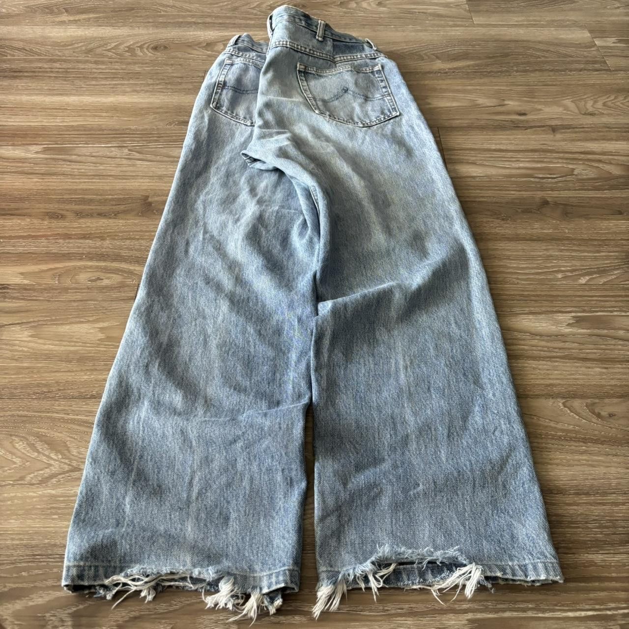 Japanese Brand Crazy Vintage Y2K/2000s Grunge Light Wash Distressed Denim Jeans! 34x30 Size US 34 / EU 50 - 4 Thumbnail