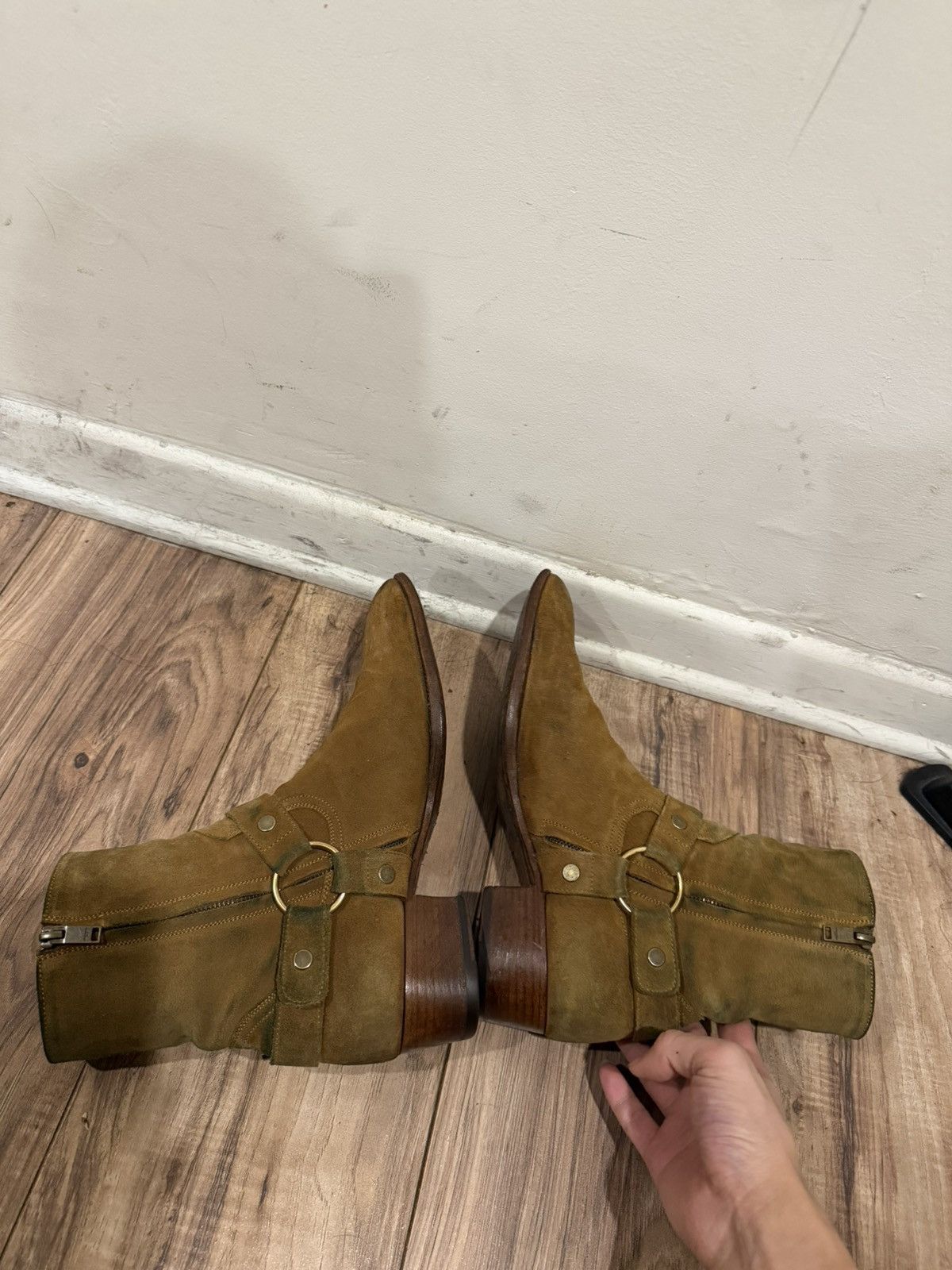 Saint Laurent Paris Nut Suede Harness Wyatt Boots 44 Size US 11 / EU 44 - 5 Thumbnail