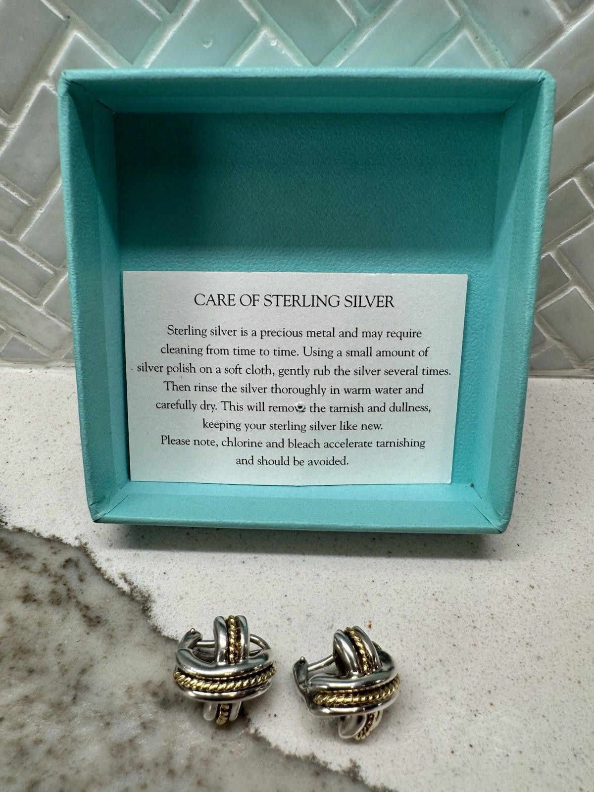 Tiffany & Co. Tiffany & Co. Gold Rope Silver Signature X Clip-on Earrings Size ONE SIZE - 6 Thumbnail