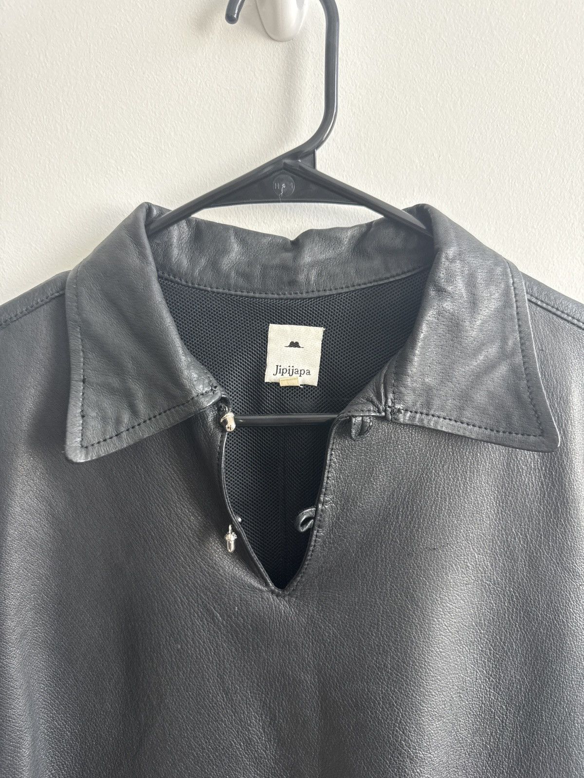 General Research × Japanese Brand × Vintage Vintage Jipijapa Leather shirt Size US S / EU 44-46 / 1 - 3 Thumbnail