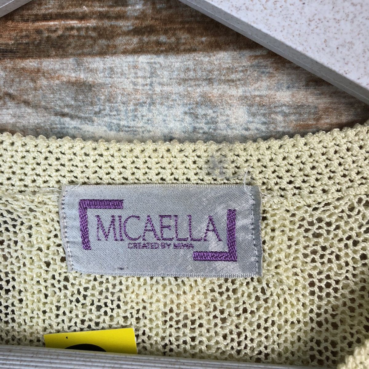 Japanese Brand Micaella Patterned crochet meshnet Cardigan Knitwear #A1343 Size M / US 6-8 / IT 42-44 - 10 Thumbnail