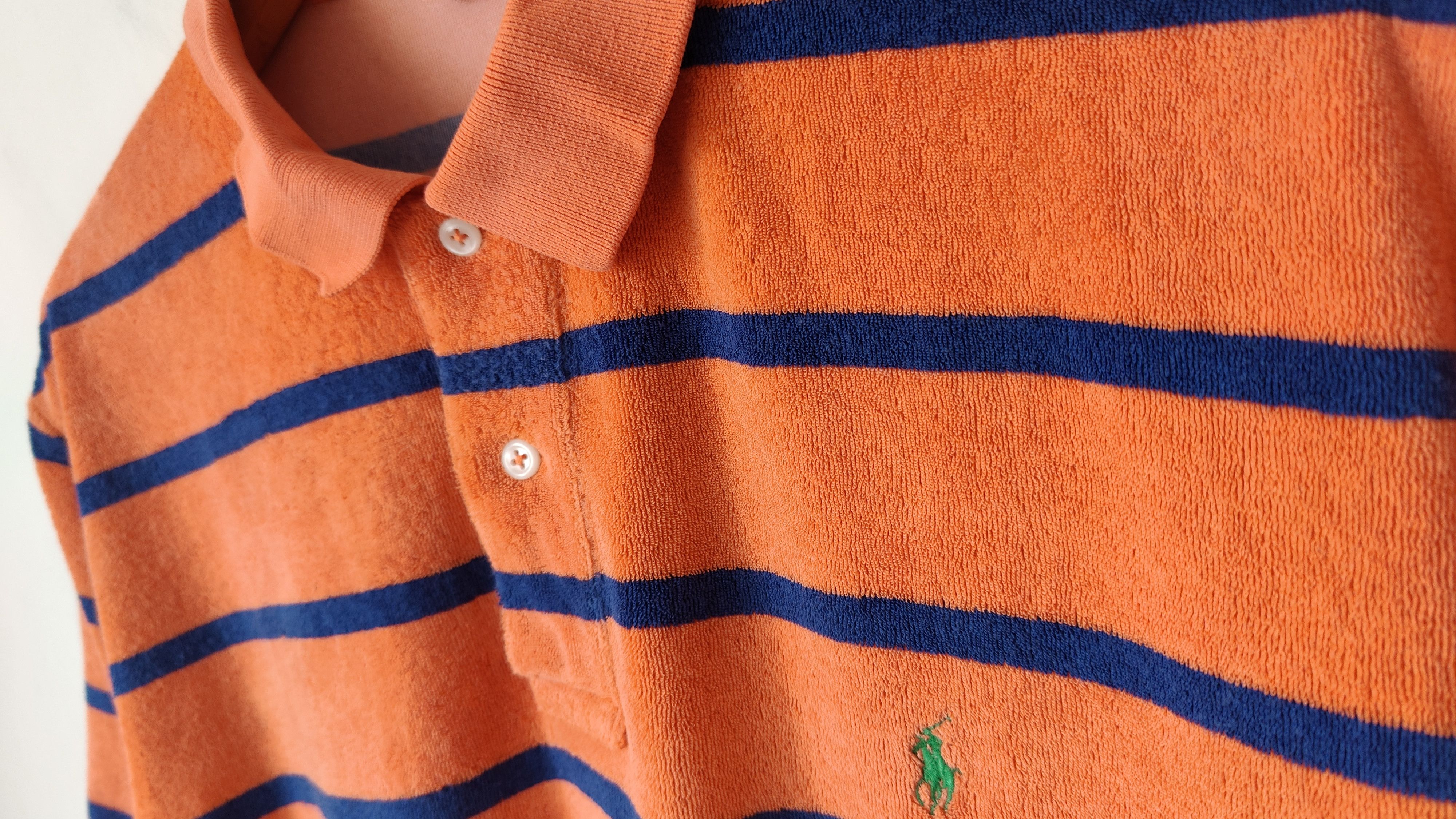 Polo Ralph Lauren Ralph Lauren French Terry Towell Striped Vintage Polo Size US L / EU 52-54 / 3 - 5 Thumbnail
