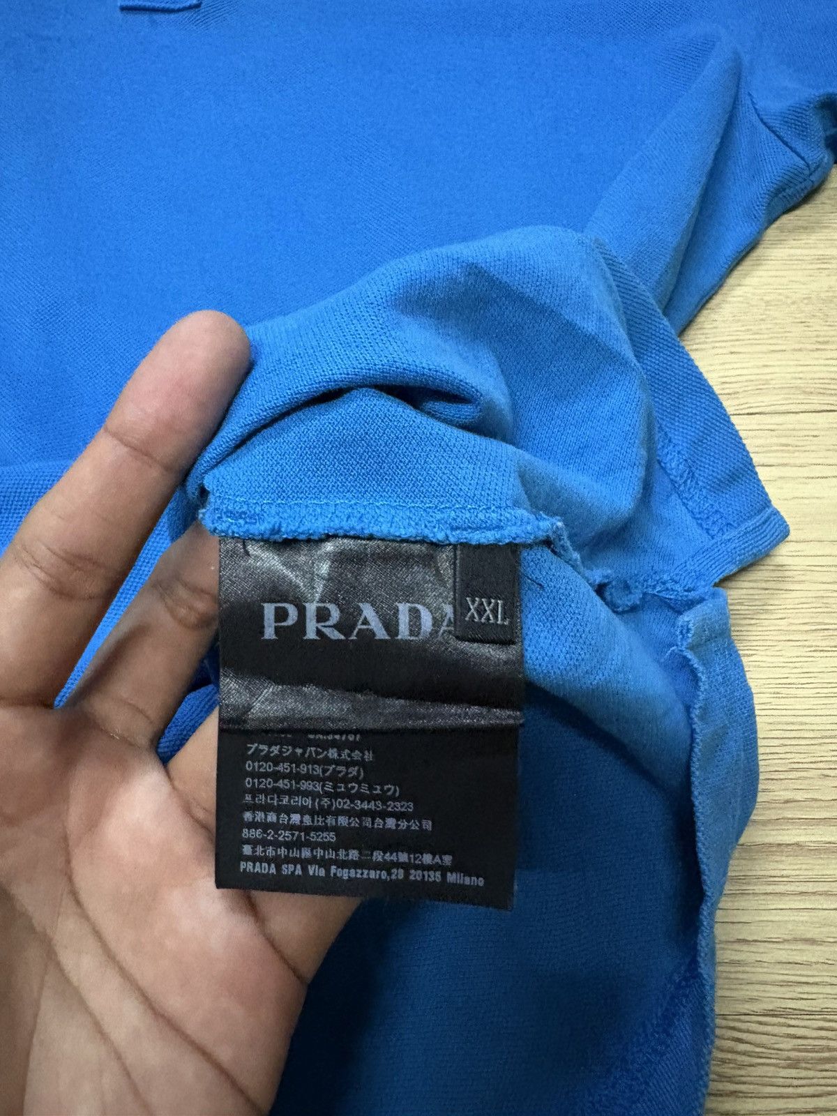Prada × Vintage 💥 PRADA POLO SJJ887 BLUE 💥 Size US L / EU 52-54 / 3 - 9 Thumbnail