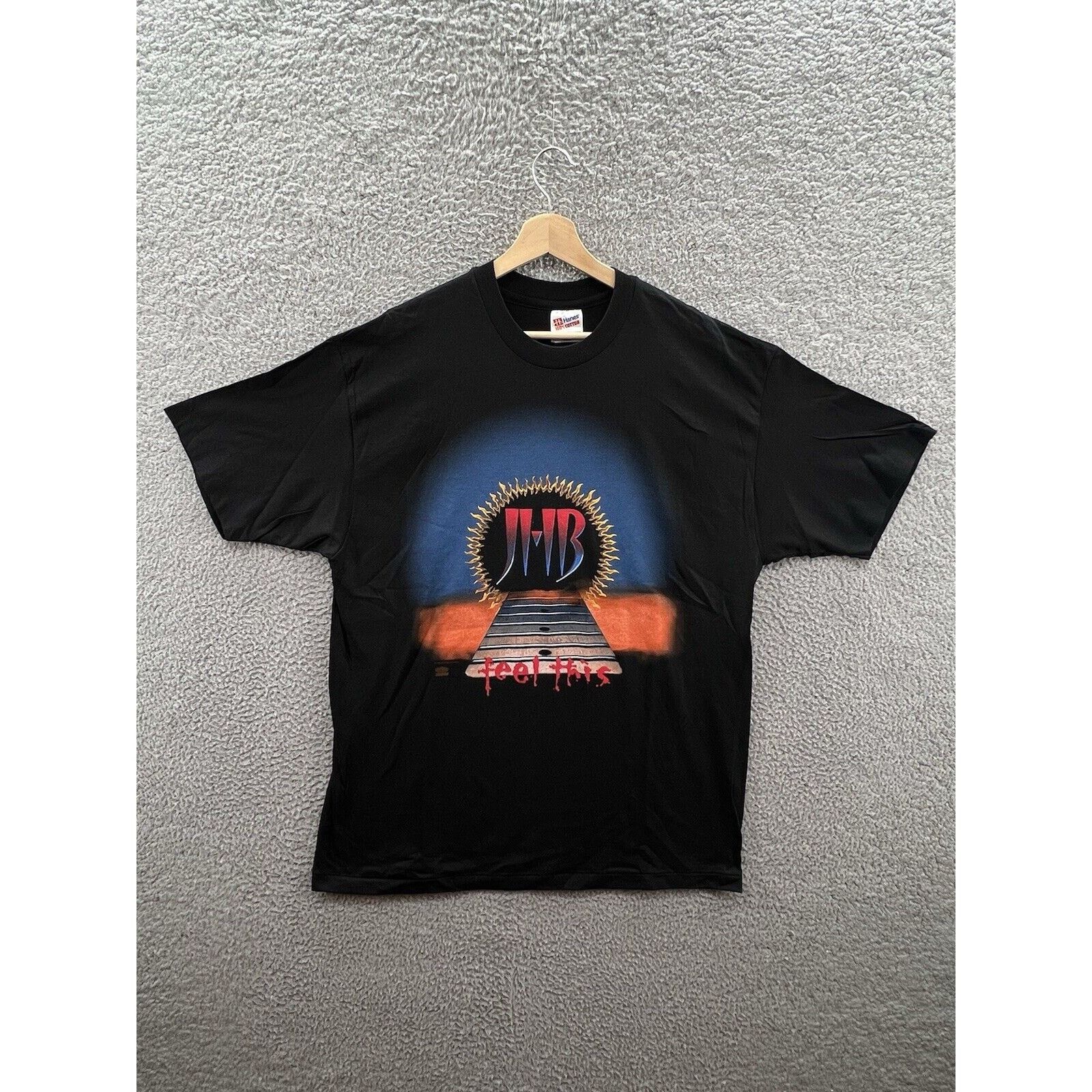 Hanes Hanes 1993 Jeff Healey Band Feel This Album Tour T-Shirt Size US XL / EU 56 / 4 - 1 Thumbnail