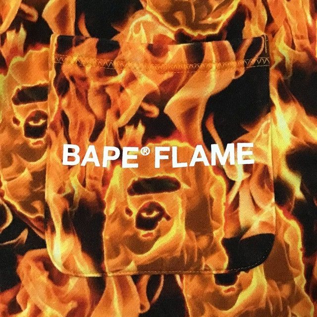 Bape BAPE flame sweat shorts a bathing ape Fire ★size L Size US 34 / EU 50 - 3 Thumbnail