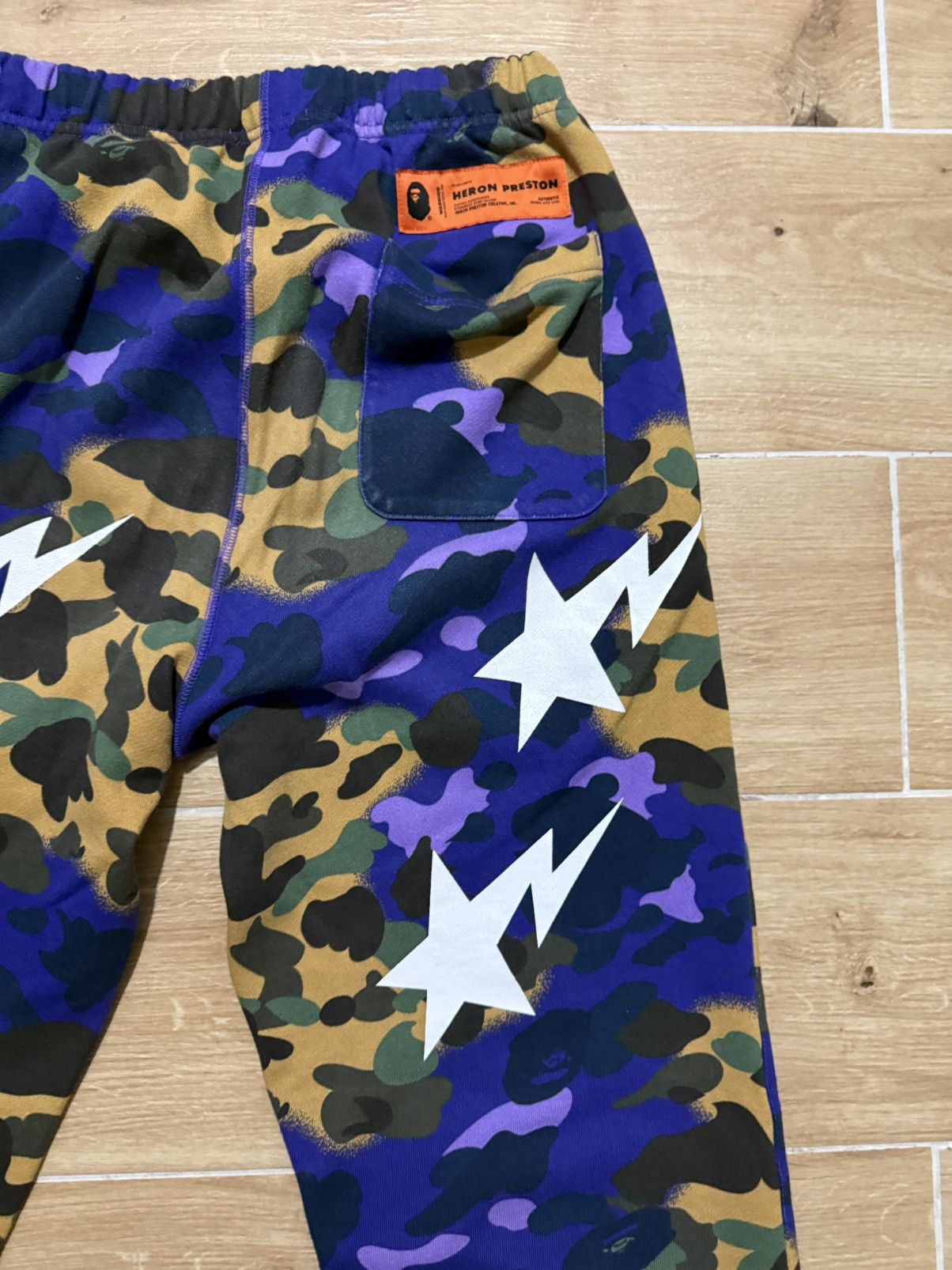 Bape × Heron Preston BAPE x Heron Preston Multi Color Star Sweatpants Size US 30 / EU 46 - 6 Thumbnail