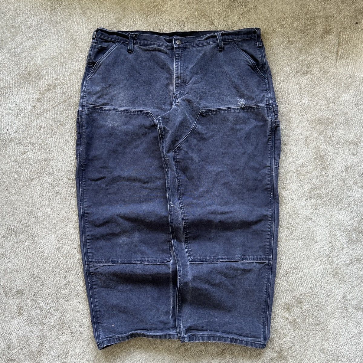 Vintage Baggy Double Knee Faded Workwear Pants Size US 42 / EU 58 - 1 Thumbnail