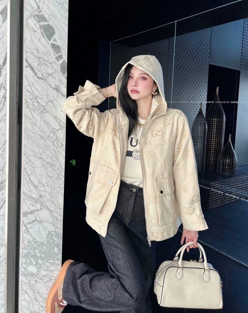 Gucci Gucci Beige embossed double G jacket 2504-Nextarrow Size US XXS / EU 40 - 3 Thumbnail