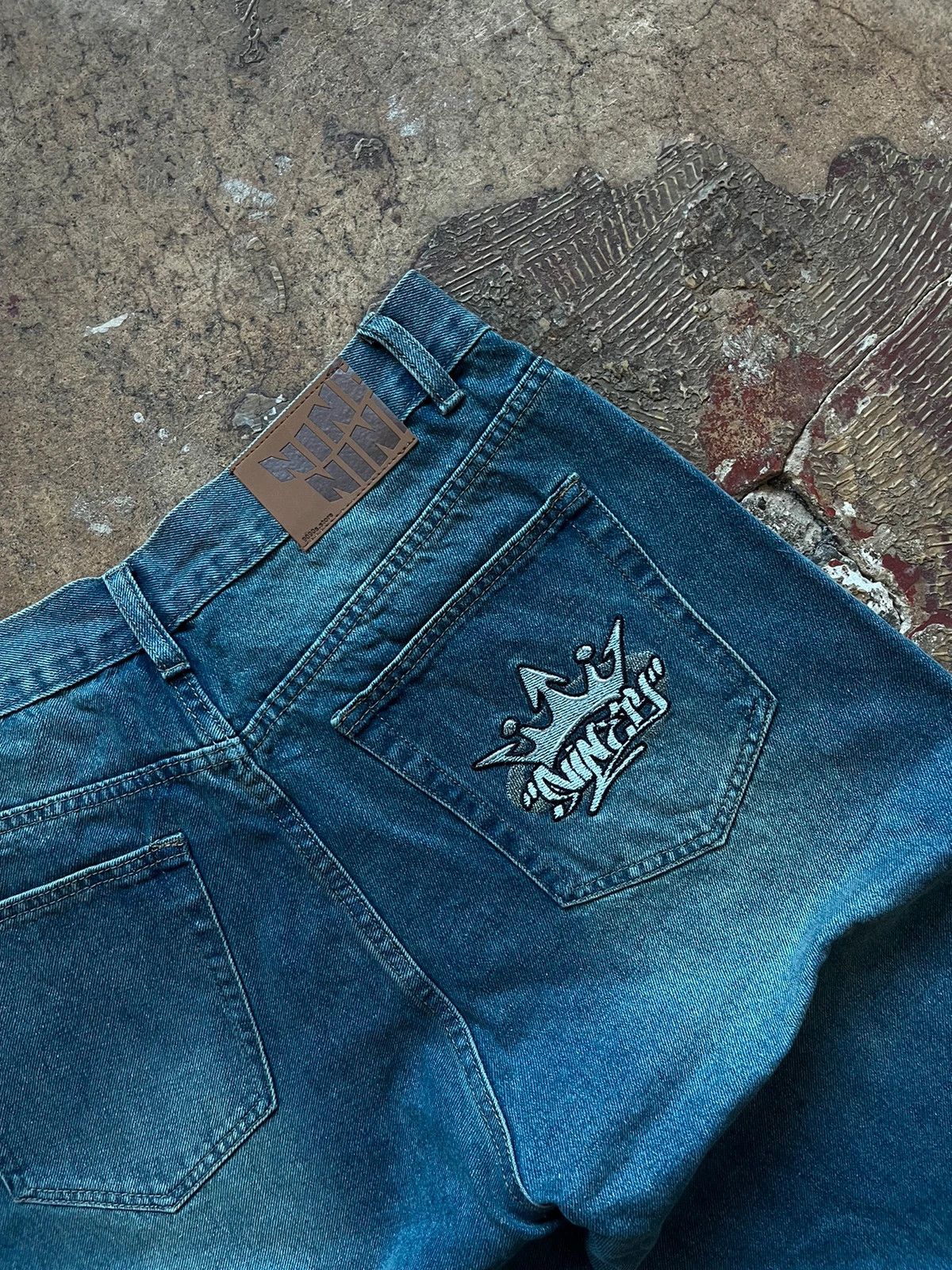 Vintage Nine Nine Vintage Embroidery Baggy Jeans Size US 40 / EU 56 - 2 Thumbnail