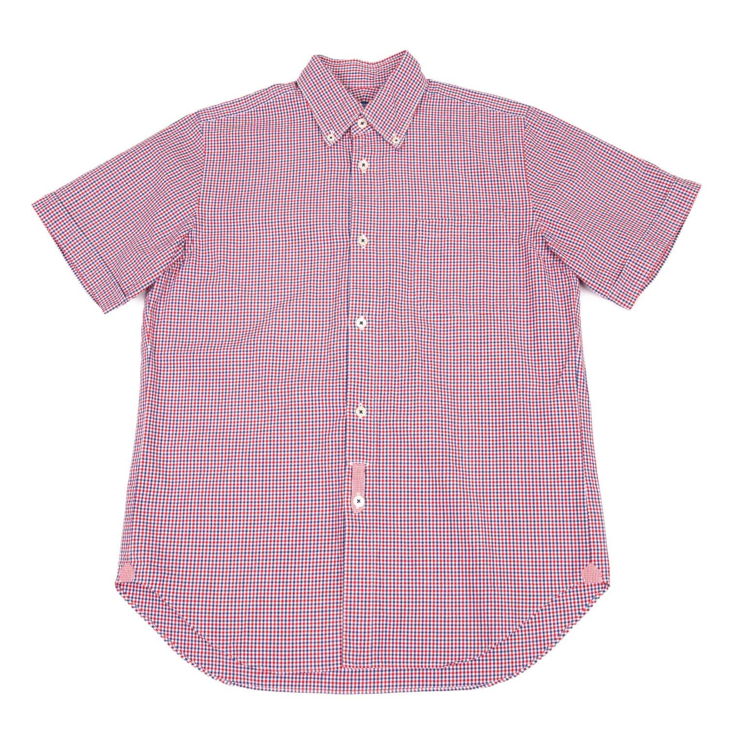 Junya Watanabe Gingham Check Short Sleeve Button-Down Shirt Red/Blue/White Size US S / EU 44-46 / 1 - 1 Thumbnail