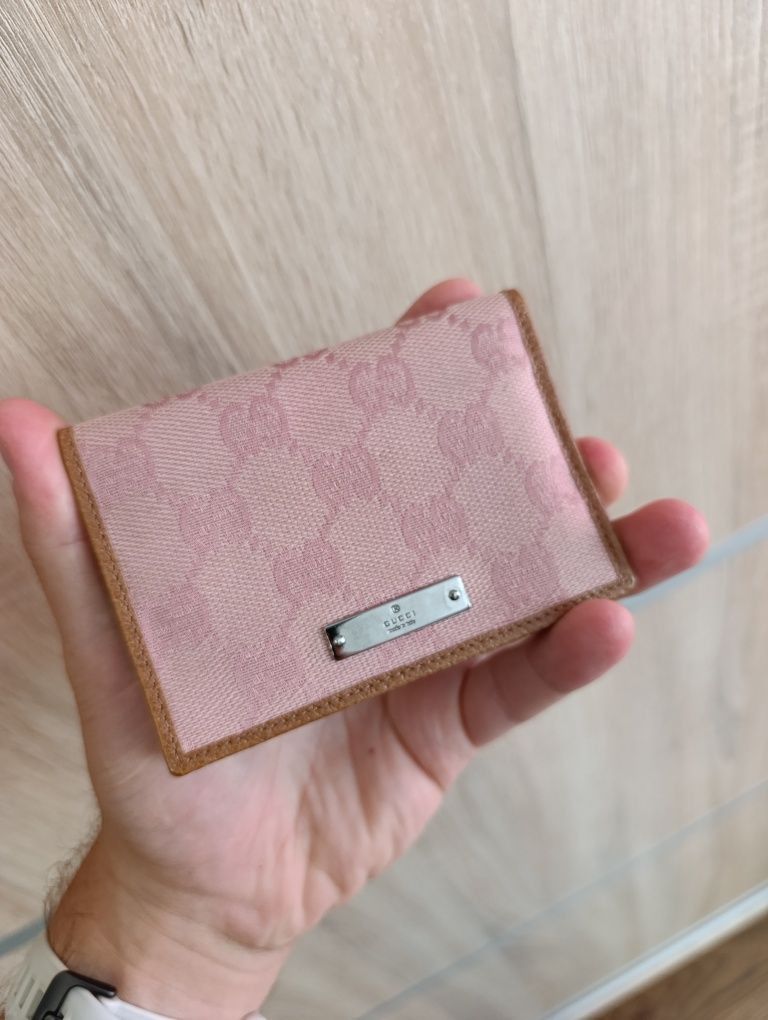 Gucci Gucci Pink Card Holder Leather Wallet Size ONE SIZE - 7 Thumbnail