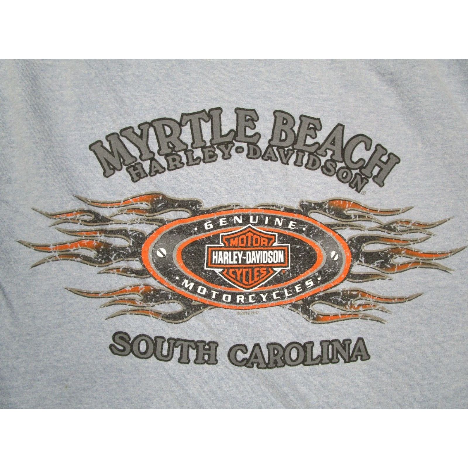 Harley Davidson Harley-Davidson Shirt Mens Large Blue RK Stratman 2008 Myrtle Beach Double Sided T-Shirt USA Motorcycle Retro Size US L / EU 52-54 / 3 - 7 Thumbnail