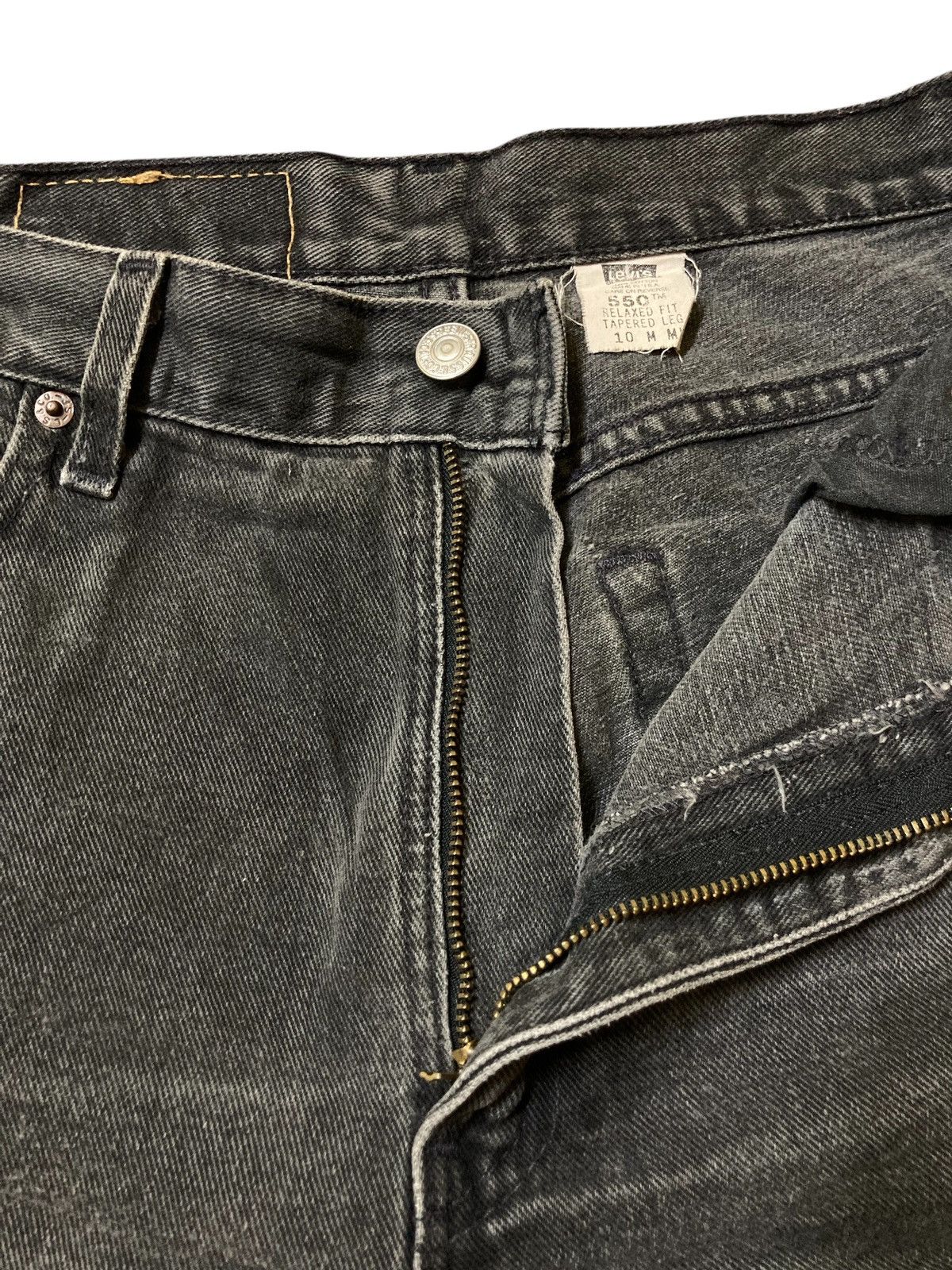 Levi's Vintage Levis 550 Black Relaxed Fit Tapered Leg USA Size US 30 / EU 46 - 4 Thumbnail