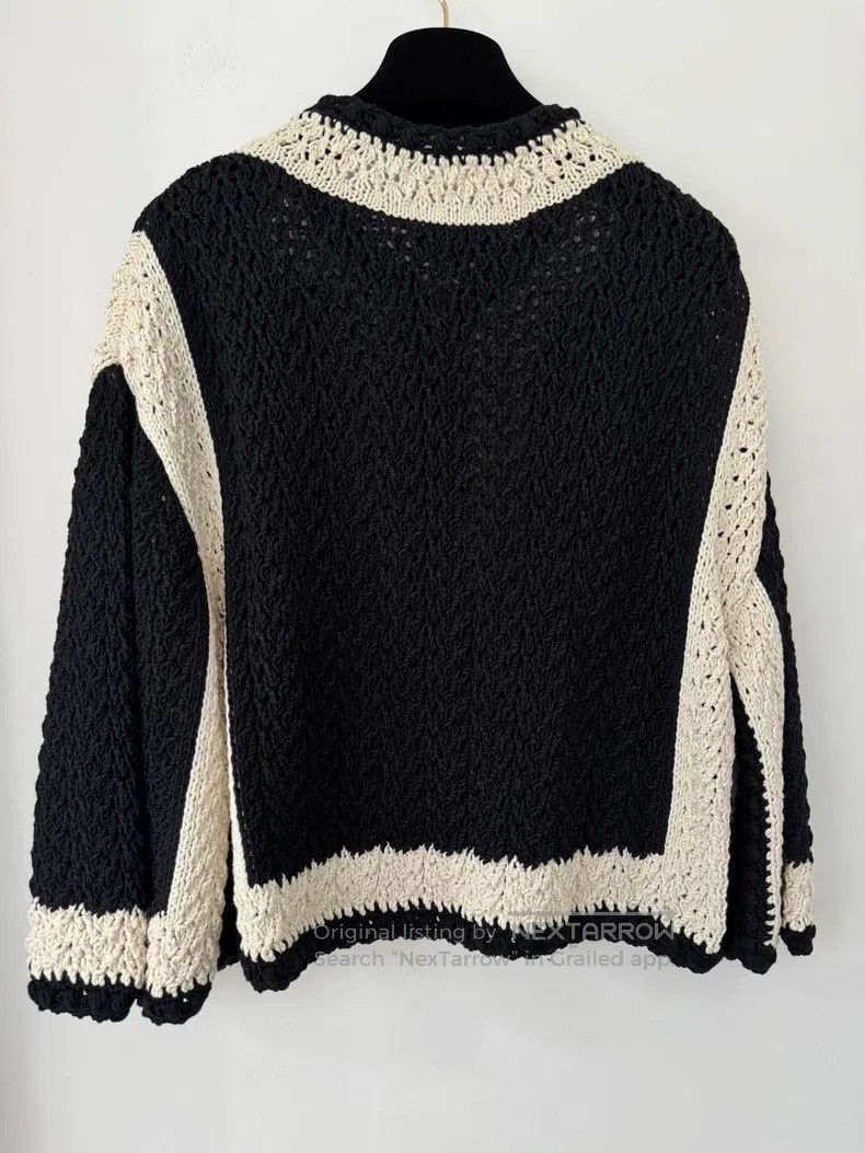 Chanel Chanel Early spring black and white hollow knitted cardiga Size XS / US 0-2 / IT 36-38 - 2 Thumbnail