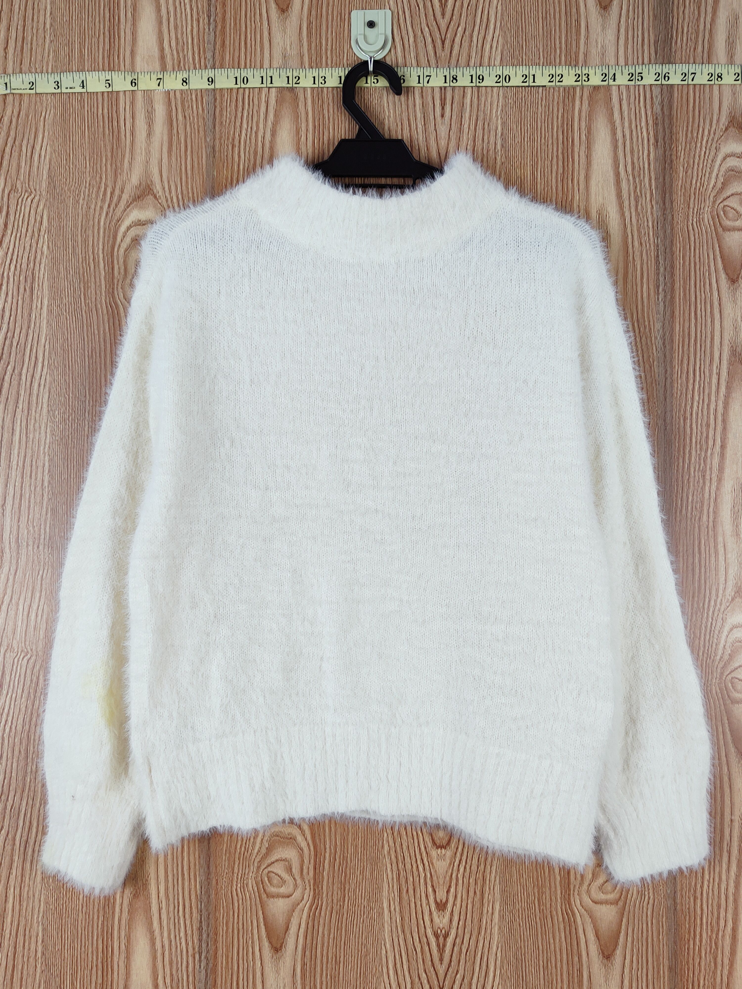 Japanese Brand × Vintage Earth Music & Ecology Ivory Fur Mohair Knitwear Size M / US 6-8 / IT 42-44 - 7 Thumbnail
