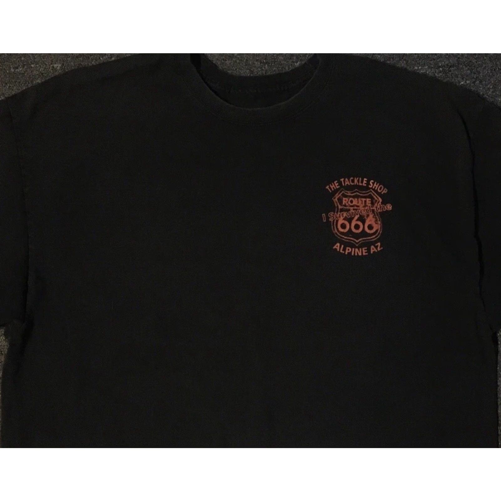 Vintage VINTAGE Rt 666 Devils Highway Alpine Arizona Faded Shirt 2XL Black Harley Davidson Graphic Tee Biker Grunge 90s 70s 80s USA Punk Rock Mens Size US XXL / EU 58 / 5 - 7 Thumbnail