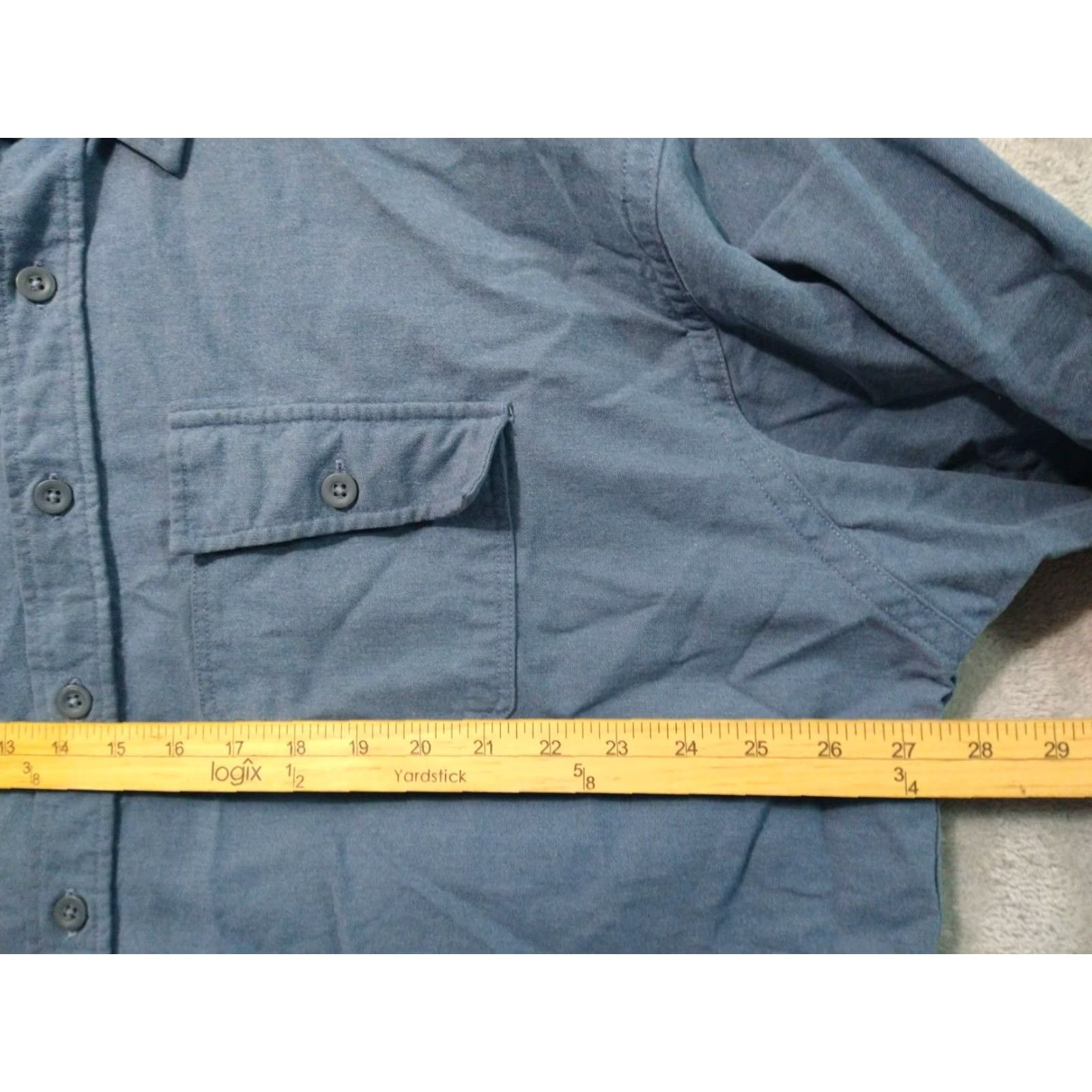 Vintage VINTAGE LL Bean Shirt Mens XXL Blue Chamois Long Sleeve Button-Down Traditional Fit with Pockets Mens Size US XXL / EU 58 / 5 - 4 Thumbnail