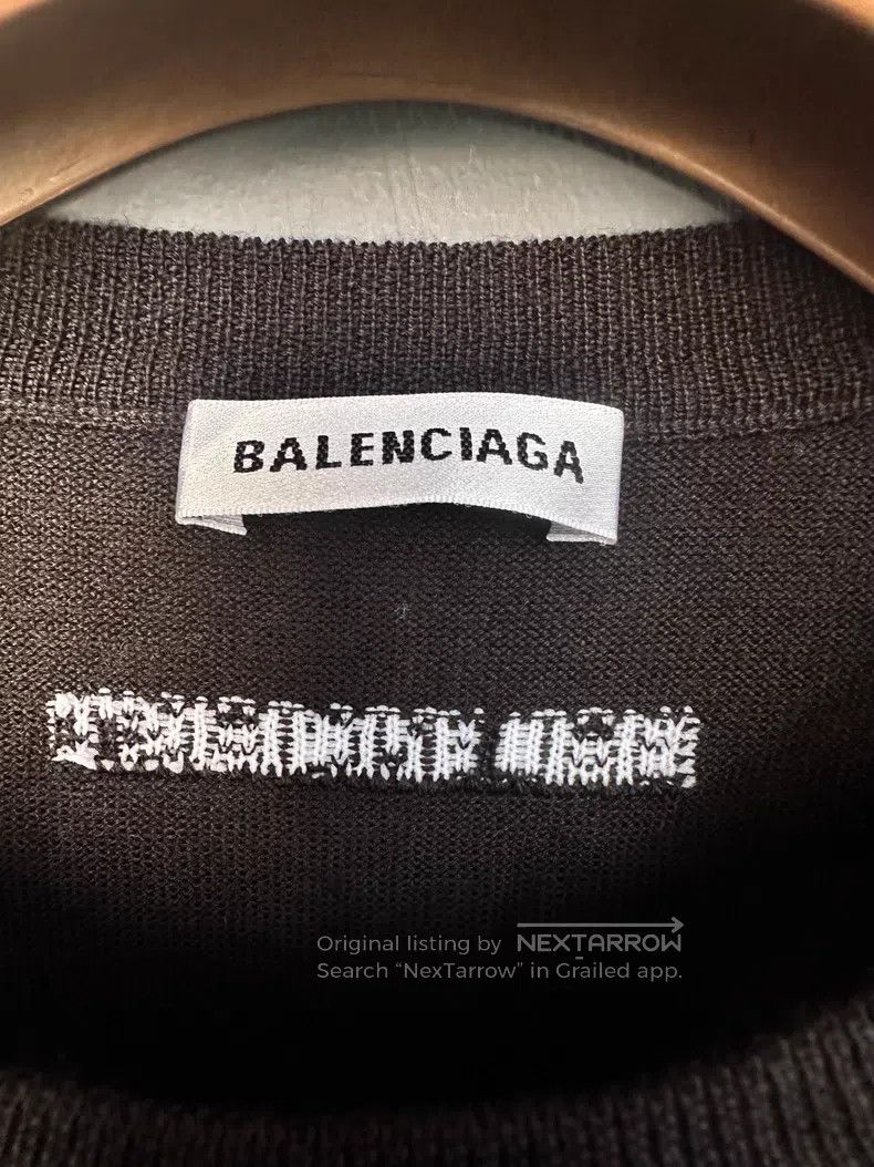 Balenciaga Balenciaga Pure wool round-neck knitwear Size US L / EU 52-54 / 3 - 2 Thumbnail