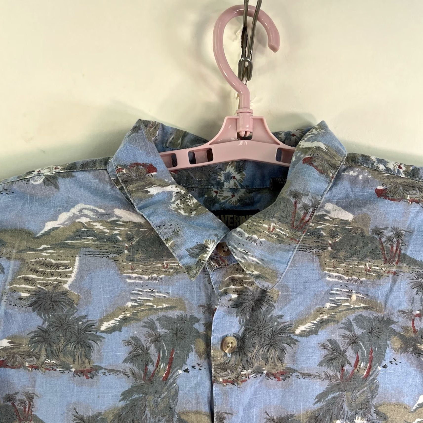 Vintage VINTAGE Wolverine Hawaiian Button Up Shirt Men’s 2XL Blue Short Sleeve UAE Made - Floral Pattern, Cotton, Casual Size US XXL / EU 58 / 5 - 4 Thumbnail